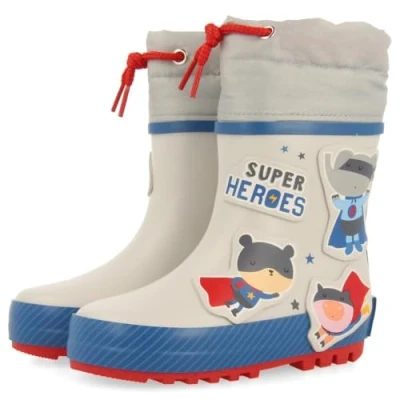 Image of Gioseppo Hague Wellies for kids, Size: 6.5K, Gris Synthetics/textile