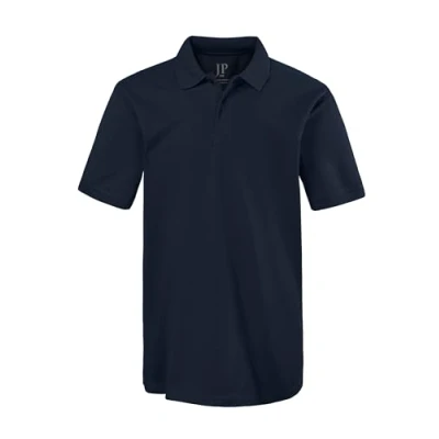 Image of JP 1880 Men&#039;s Big &amp; Tall Classic Cotton Pique Polo Shirt Navy XX Large 702560 70 XXL