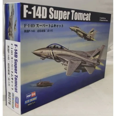 Image of Hobbyboss 1:72 Scale F 14d Super Tomcat Diecast Model Kit, Navy