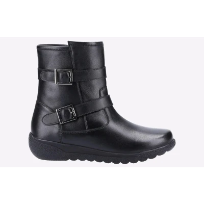 Image of Fleet &amp; Foster Zambia Wide Fit Boots Womens Black Size UK 4