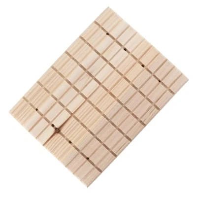 Image of Natural Wooden Hamster Scratcher Claws Square Grooves Grinding Scratching Board Toy for Hedgehog Chinchilla Rabbit Small Animal