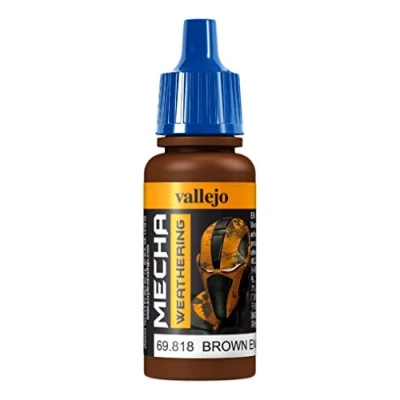 Image of Vallejo 17 ml &quot;AV Mecha Color&quot; Acrylic Airbrush Colour Matt Brown