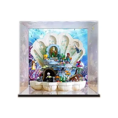 Image of Acrylic Display Case for Lego Disney Royal Clamshell Set 43225 Showcase, Protect &amp; Decorate Your Masterpieces with Dustproof Storage,Gifts (Background B)