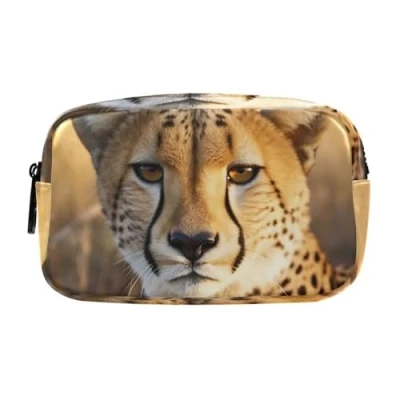 Image of xigua Big Capacity Pencil Case,Pencil Pen Pouch Bag Cosmetic Storage Case Middle School College Office Organizer for Student Teens Girls Adults Adult Cheetah Animal