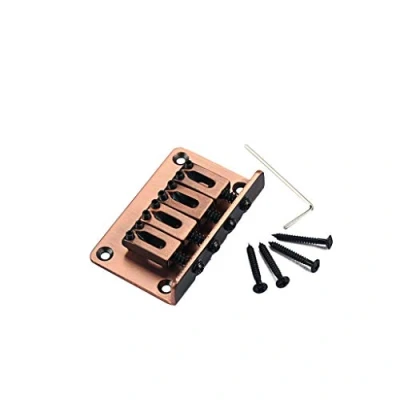 Image of Alnicov 4 String Ukulele bridge for cigar box Guitar red cooper Parts and Accessories