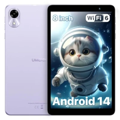 Image of UMIDIGI Android 14 Mini Tablet, 5G WiFi 6 Tablet 8 Inch, 7GB + 32GB (1TB TF) Quad Core 2.0GHz, HD Screen 1280 x 800 IPS G1 Tab Pad, Color Touch Lite/5000mAh/Dual Cam/BT/OTG/GMS