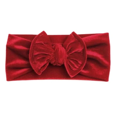 Image of Baby Velvets Headbands Hairbands Hair Bow Elastics Handmade Accessories For Girls Newborn Infant