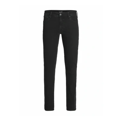 Image of Jack &amp; Jones Mens Mike Original Slim Fit Jeans in Black Cotton Size 32R