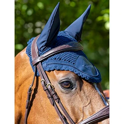 Image of LeMieux Elite Fly Hood Navy Blue: Medium