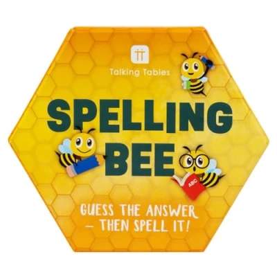 Image of Talking Tables Fun Spelling Bee and Quiz Travel Pocket Game for Home or Journeys Educational Trivia Cards with Challenges, Boys Girls Plastic Free, Ages 6+
