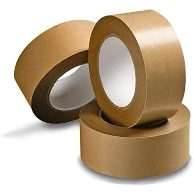 Image of Indigo® Premium Brown Framers Tape Self Adhesive Picture Framing Masking Backing Packaging (75mm x 50m, Pack of 5)