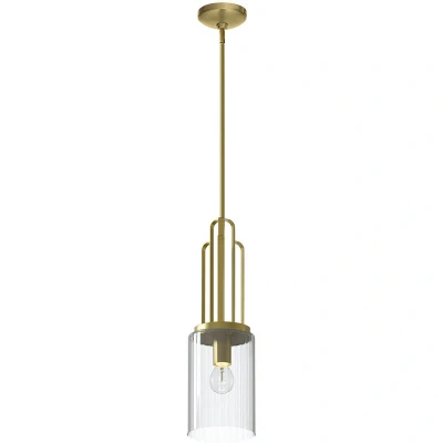 Image of Kichler Kimrose Dome Pendant Ceiling Light Brushed Natural Brass