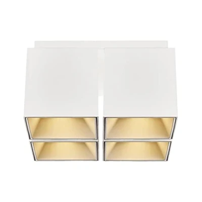 Image of Nordlux Ethan 4 Spot Built On Lighting in White Homeware Living Room Décor Indoor Bedroom Office Kitchen Ceiling Light Class 2 (Double Isolated), IP20, GU10, LED: x 10W, Traditional: 50W