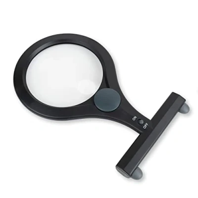 Image of Carson LC 15 LumiCraft LED Lighted Hands Free 2x Magnifier with 4x Spot Lens, Black