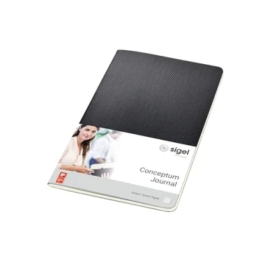 Image of SIGEL CO863 Journal, approx. A5, lined, softcover, Black Conceptum