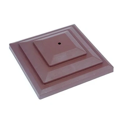 Image of Linic Products UK Made, Pack of 5 Dark Brown Plastic Fence Post Caps for a 4&quot; (100mm) Post, Rot Proof. (GT0048). Free Postage