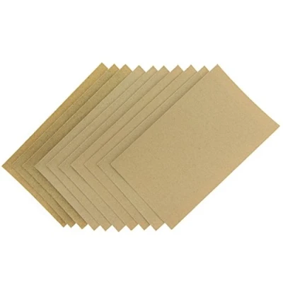 Image of Coral 74200 Abrasive Sandpaper Sheets 10 Pack incl Fine Medium and Coarse Grits, Brown