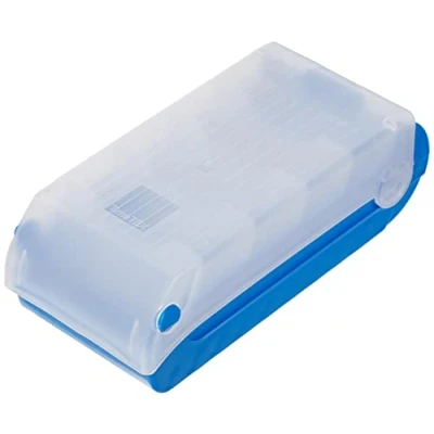 Image of TimeTex Box for A8 Index Cards, Plastic, Blue