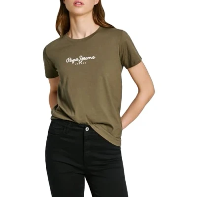 Image of Pepe Jeans Women&#039;s Fiore, T Shirt, Green, S