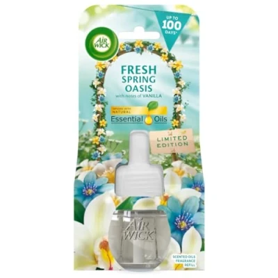 Image of Air Wick Fresh Spring OasisPlug In Electrical Freshener Refills 19ml Pack of 1 Lasts up to 100 days