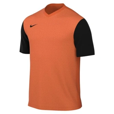 Image of NIKE Men&#039;s M NK DF Tiempo PREM II JSY SS T Shirt, Safety Orange/Black/Black, S