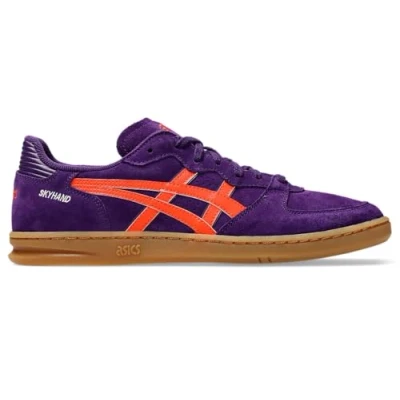 Image of Asics Sportstyle Skyhand OG Unisex Trainers, Size: 5, Midnight plum/koi Buckskin / suede