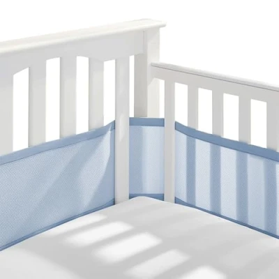 Image of xinwanhong Crib Liner Bumper,Cot Bumper with Breathable Mesh,Soft And Safe Bed Edge Bumper,Safe Alternative To Traditional Baby Cot Bumpers,A2
