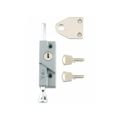 Image of Yale V 8K116 SE Multi Purpose Door Bolt, Silver Enamel Finish, Standard Security, Visi Packed, suitable for hinged and wooden doors
