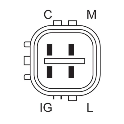 Image of A005TB0091, A005TB1391, A005TB1391ZD, A5TB0091, A5TB1391 Generator BOSCH 0 986 080 570 14V 80A B+(M6),IG,C,FR,L PL65 excl. vacuum pump 65mm