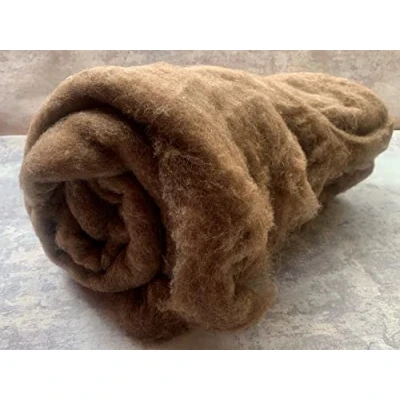 Image of heidifeathers Carded Wool Batts Core (100g (medium), Brown)