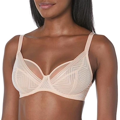 Image of Freya Women&#039;s Tailored Underwire High Apex Bra Plunge, Opaque, Natural Beige, 36D