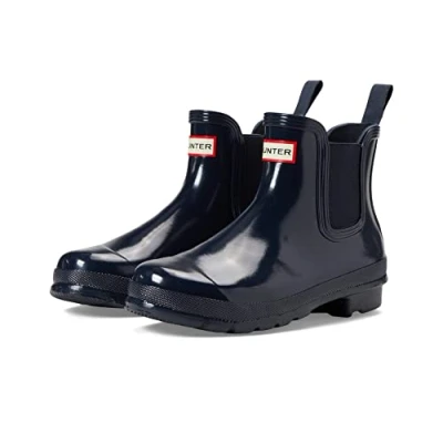 Image of Hunter Womens Boots Original Chelsea Gloss Casual Ankle Rubber UK 8