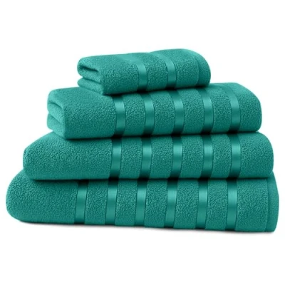 Image of GC GAVENO CAVAILIA 500 GSM Hand Towels For Bathroom Quick Drying Towel Egyptian Cotton Teal 50 x 80 Cm Set of 4 Spa Gym