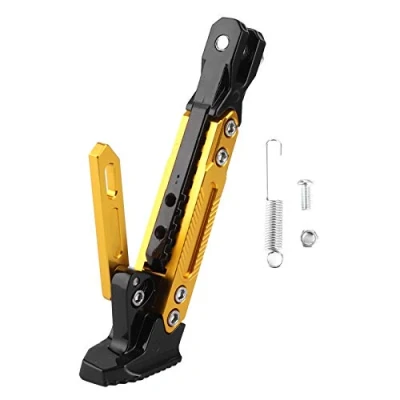 Image of Motorcycle Kickstand, Universal Adjustable Kickstand CNC Aluminum Alloy Side Stand Leg Prop Support Motorbike Part