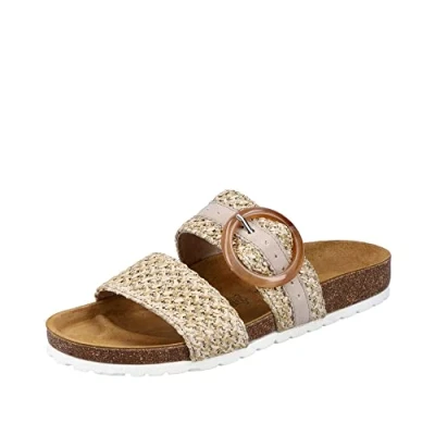 Image of Rieker Women&#039;s V8091 Mules, Beige, 5 UK