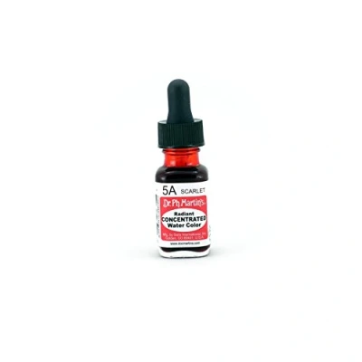 Image of Dr. Ph. Martin&#039;s Radiant Concentrated Water Color, 0.5 oz, Scarlet (5A)