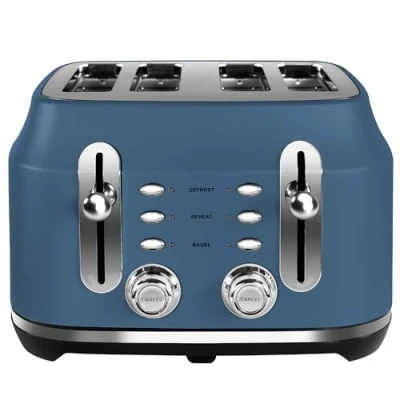 Image of Rangemaster RMCL4S201SB Classic 4 Slice Toaster Stone Blue