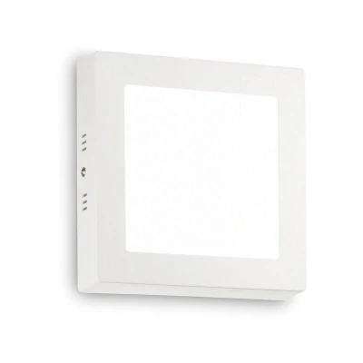 Image of Universal Square 17cm Integrated LED Semi Flush Ceiling Light White 2700K