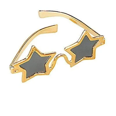 Image of Fancy Dress Accessory Star Shaped Specs Gold
