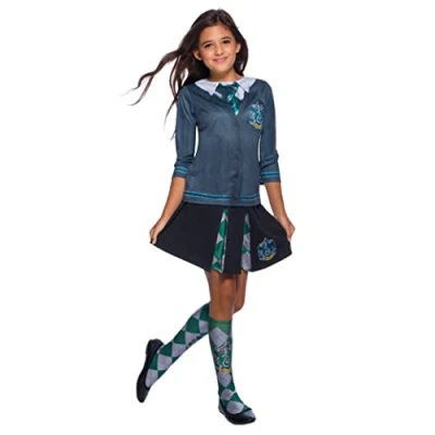 Image of Rubie&#039;s 641270S000 Slytherin HARRY POTTER Fancy Dress, Girls, Multicolour, Small Age 3 4