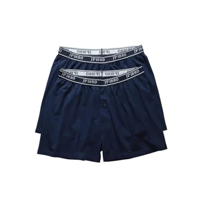 Image of JP 1880 Men&#039;s Boxershorts FLEXNAMIC, 2er Pack Boxer Shorts, Nachtblau, 10 Große Größen