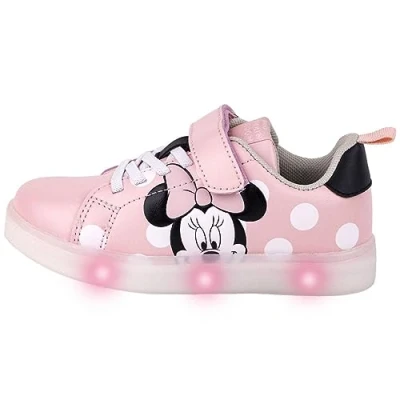 Image of Disney Minnie Mouse High Top Sneakers, Pink, 11.5 UK Child