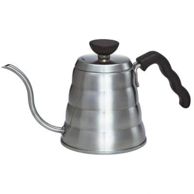 Image of Hario VKBR 70HSV Gooseneck Coffee Kettle, Main Body/Lid: Stainless Steel Knob/Handle: Phenolic Resin, Silver