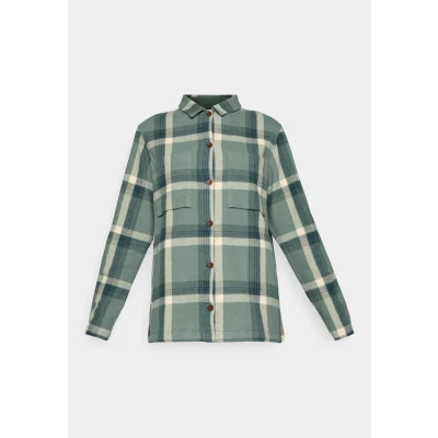 Image of Fjällräven Damen Singi Flannel Overshirt, Patina Green/Deep Patina, M