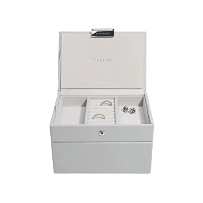 Image of Stackers Pebble Grey Mini Jewellery Box Set of 2