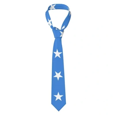Image of IFHSIGoe Classic Men&#039;S Silk Tie Necktie Woven Jacquard Neck Ties Solid Satin Mens Formal,Somali Flag, Black, One Size