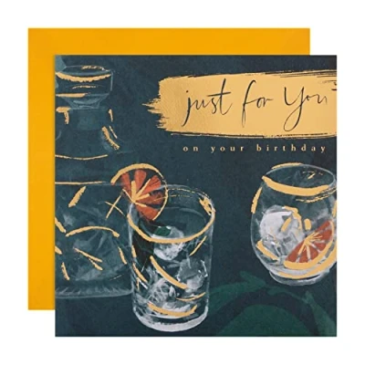 Image of Hallmark General Birthday Card Illustrated Drinks Design