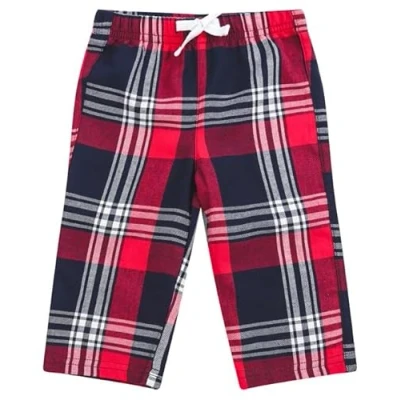 Image of COOZO Baby/Toddler Tartan Lounge Trousers Red/Navy 12 18 Months