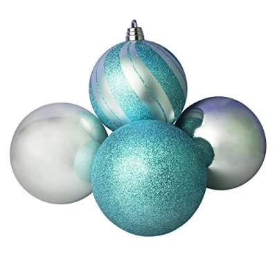 Image of Widdle Wonderland Christmas Tree Decoration 4 Pack 150mm Baubles Ice Blue 3366