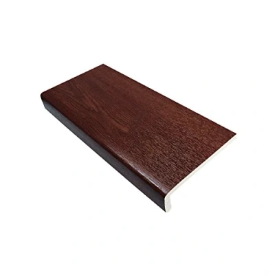 Image of 150mm Rosewood UPVC Window Board/Cill Cover 1.25m Long 9mm Thick Plastic Sill Capping
